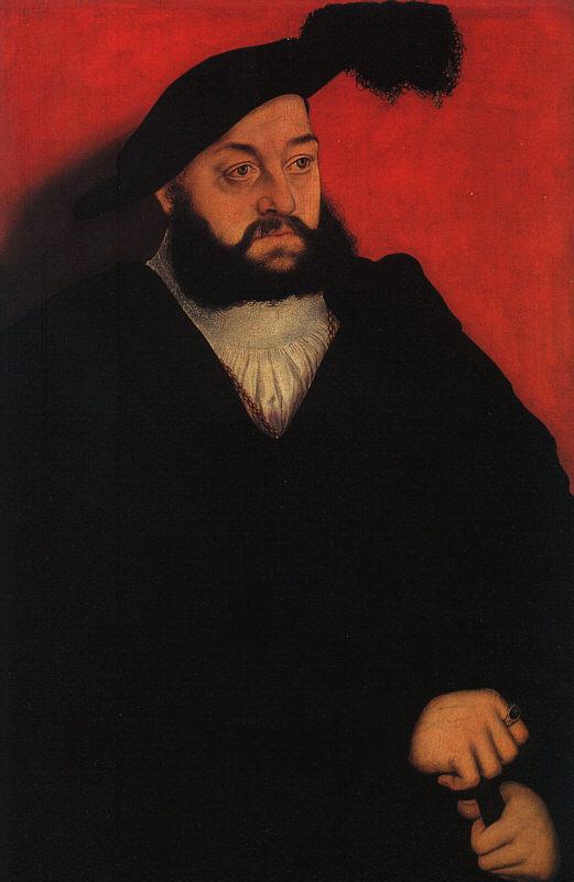 Lucas  Cranach John, Duke of Saxony Sweden oil painting art